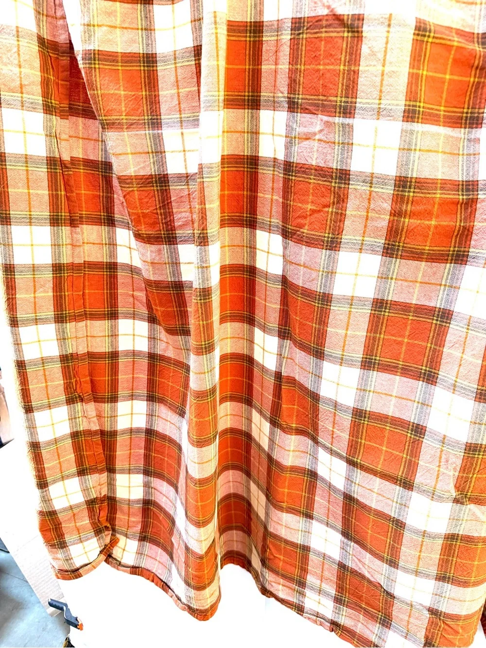 Autumn Orange Tartan Tablecloth